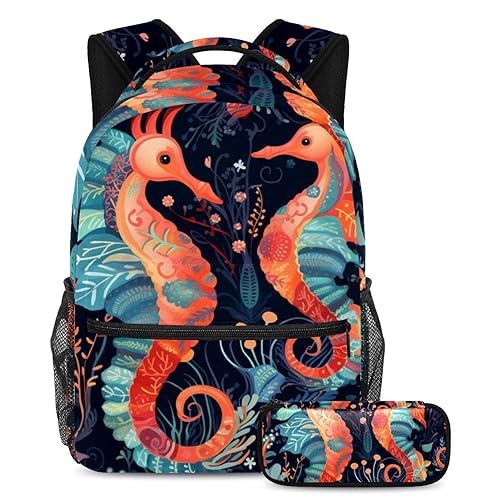 Sac à dos hippocampe ergonomique contre le désordre des fournitures