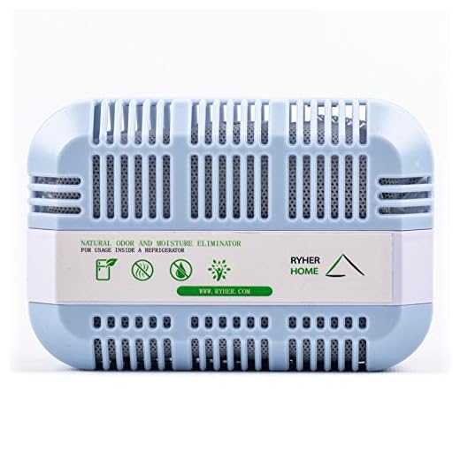 Ryher Absorbe y Elimina olores del frigorífico – Ambientador y purificador de Aire de carbón Activo de bambú 100% Natural - Quita olores del frigo (XXL - 1 Unidad, Gris)