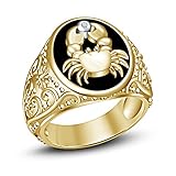 krebs anhänger silber Nr. von CZ: 1 Vorra Fashion 14 K vergoldet 925 Sterling Silber weiß Zirkonia Krebs Sternzeichen Ring
