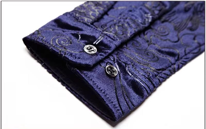 Chemise brodée de dragon chinois haut de gamme coupe ajustée - 4