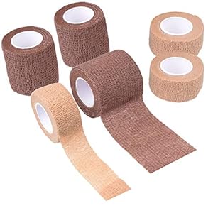 Self Adhering Bandage – Sport Injury Wrap Tape – Pack of 6 – Supports Muscles and Joints – Easy to Apply and Tear – Does not Stick to your Skin – Elastic, Water Repellent, Breathable – Relieves Stress