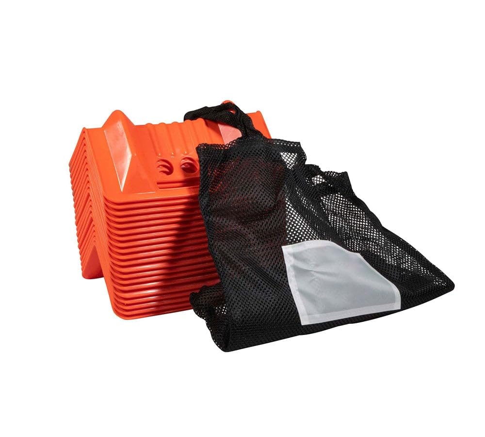 Mytee Products (20 Pieces) 4"x10" Orange Corner Protector V Shaped Flatbed Edge Guards with Carrying Case - Cargo Load Corner Edge Protector and