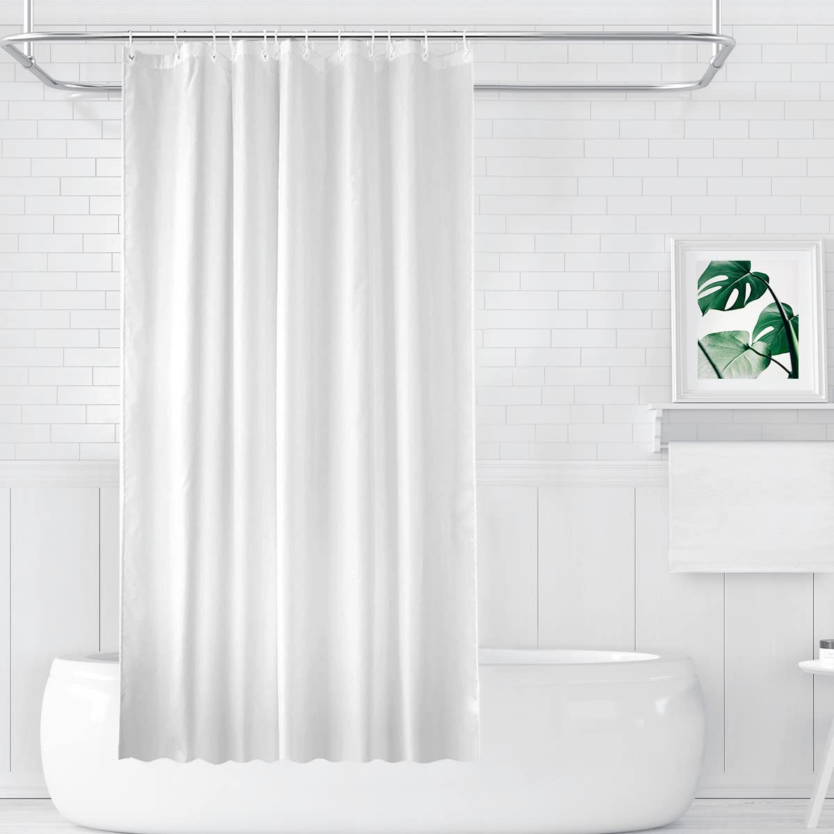 AXKEUDO Personalized Shower Curtain Waterproof Fabric Custom Bath Curtain Customized Photo Christmas Shower Curtains for Bathroom Decorations White 36"X72"