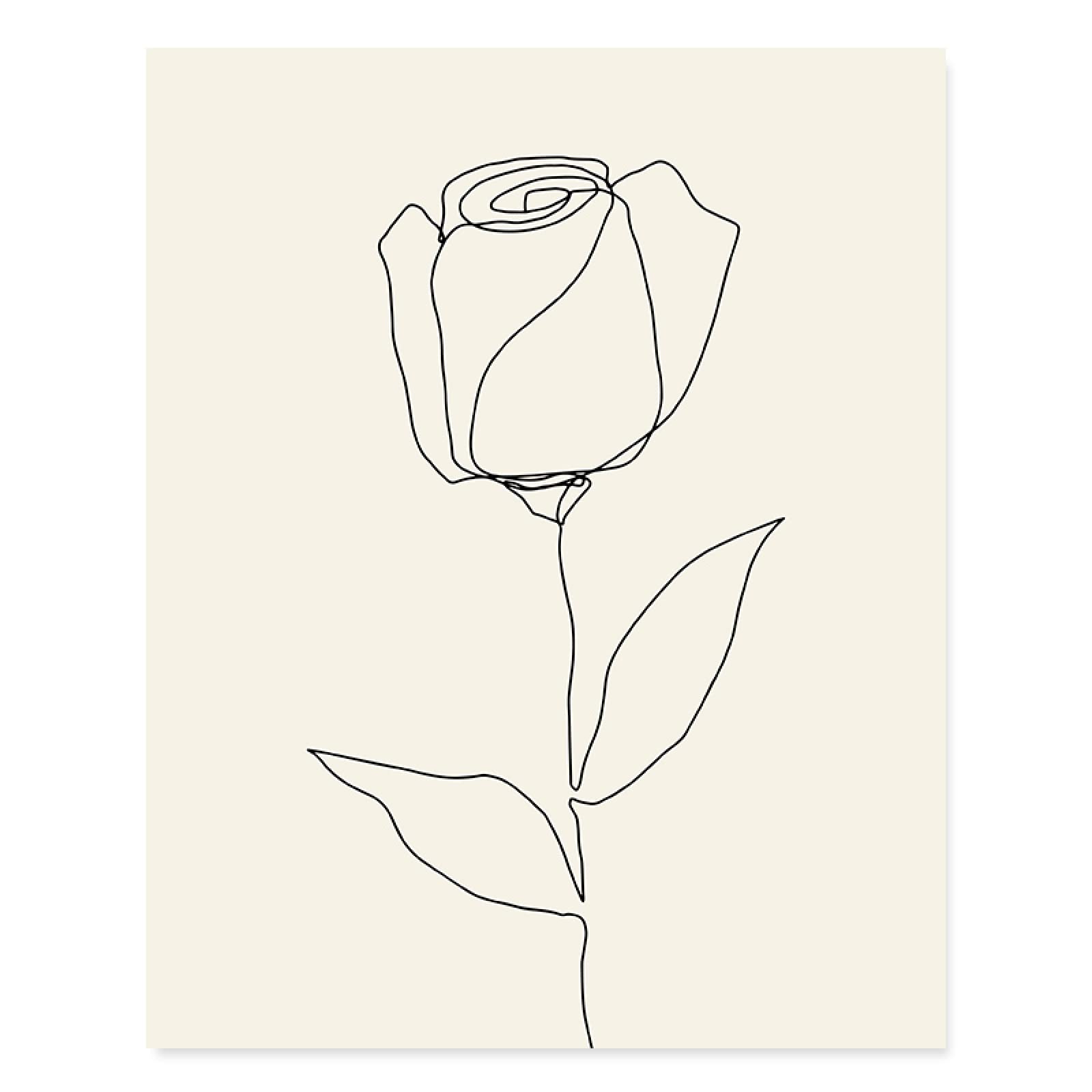 Affiche Murale Abstraite Fleurs Et Plantes - Impression Sur Toile 60x80 Cm, 2 Pièces, Sans Cadre - 3