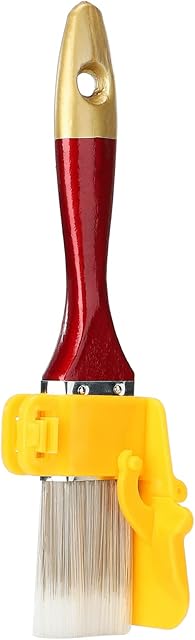 Piokoy Paint Edger Tool for Walls, Multifunctional Hand-held Clean-Cut Painting Tools for Edges and Trim, Polyester Paint Brush with Solid Wood Handle for Home Office Room Wall Ceilings, Red