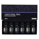 ECOZINK Aceite esencial, Aceite esencial aceite esencial lavanda, aceites esenciales Aromáticos 6 x 10 ml Lavanda, Hierba de Limón, Menta, Eucalipto, Árbol de té y Naranja dulce. Oleos Aromaterapia