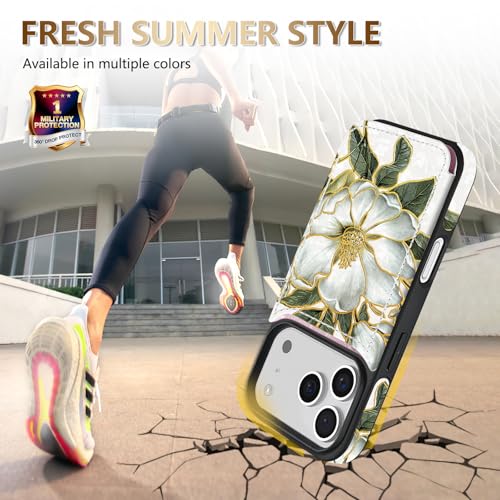 Étui portefeuille iPhone 17 Pro Max anti piratage RFID avec fermoir magnétique