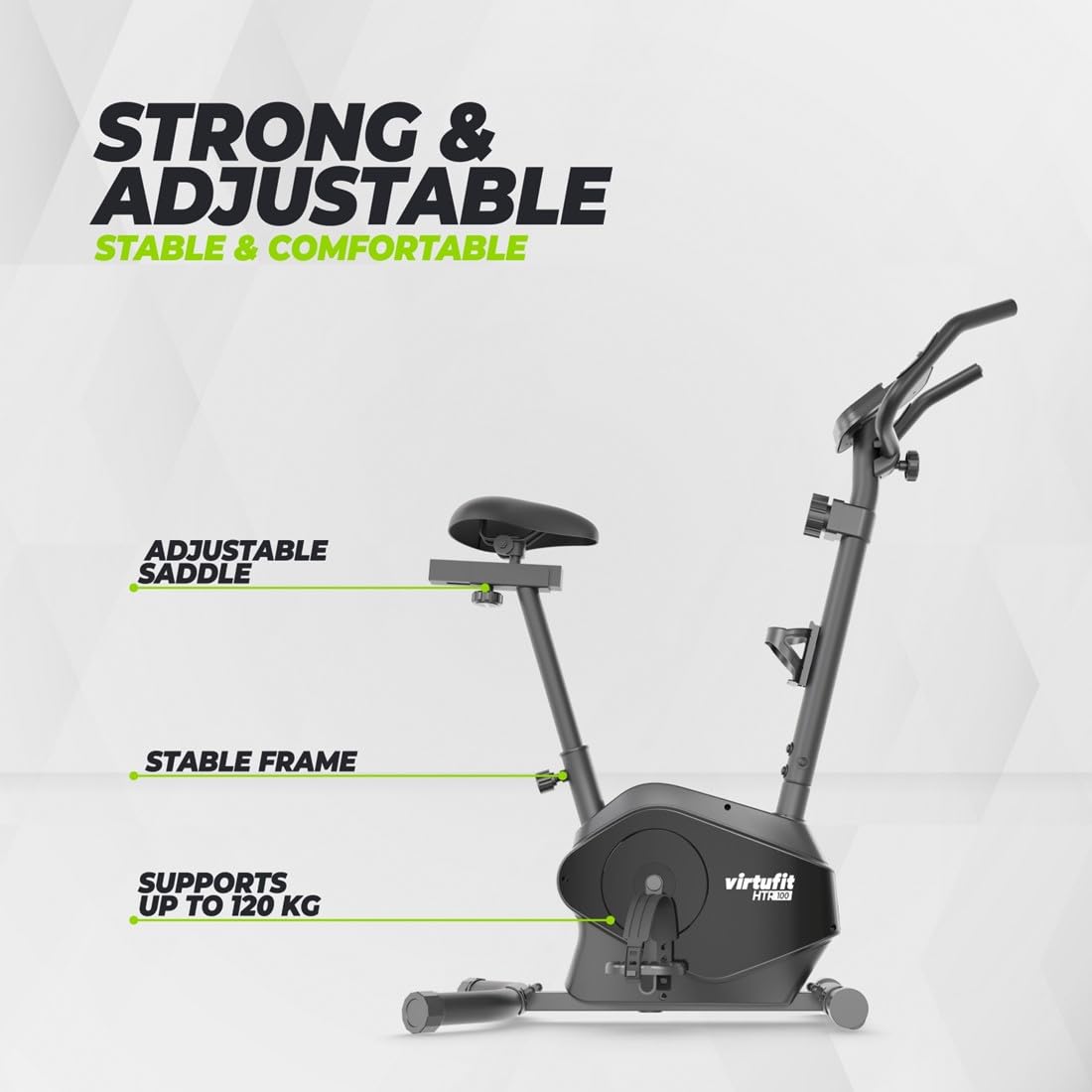 VirtuFit Rower treningowy z serii – rower fitness do domu – rower treningowy – rower wewnętrzny (HTR 100)