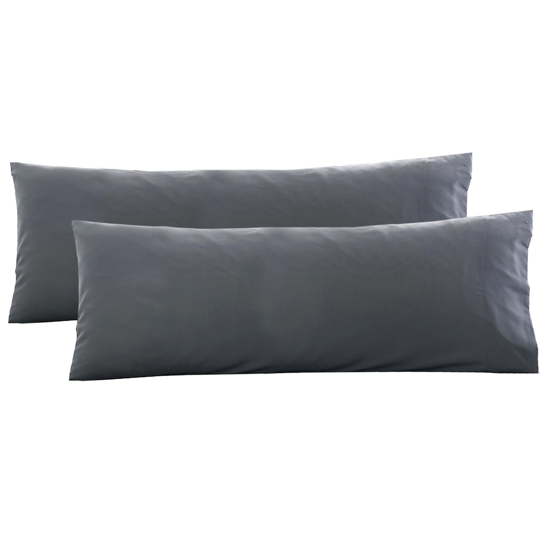 Microfiber Long Body Pillowcases 2 Pack Super Soft Bed Pillow Covers Envelope Closure Wrinkle Fade and Stain Resistant