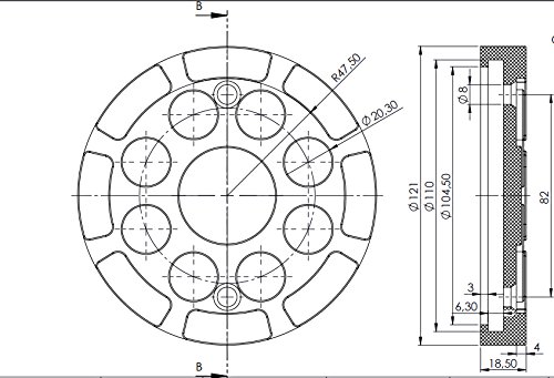 Kora TP120 - 4 TP120-4 4 Stück Gummiteller ohne Stahlplatte für Hebebühnen Slift, Automaster und Maha