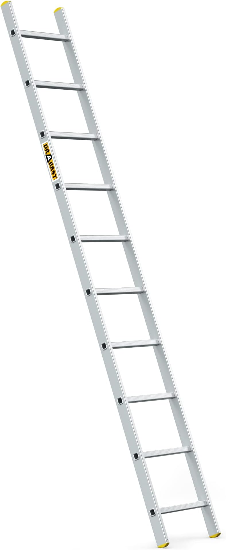 Bayersystem BS-DA6 Trittleiter 6 Stufen - Aluleiter Bis 150kg - Mit Handlauf & Anti-Rutsch Füßen