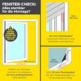 EASYmaxx Insect Protect | Teleskop-Insektenschutzgitter | Fliegengitter Fenster | mit vormontierten Rahmen | ausziehbarer Insektenschutz | integriertes Netz | anthrazit | 4er-Set