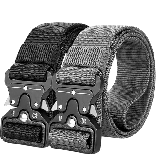Mens Belt, Tactical Military Utility Rigger Work 1.25 Inch Belts for Men Women with Quick Release Buckle