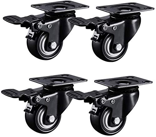 Nachlauf Hochleistungsrollen 2 Zoll 50mm Industrial Transport Rollen mit Bremse Festplatte Universal Swivel Silent Trolley Babybett Möbelrollen