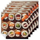 Servilletas de tela reutilizables, servilletas lavables, servilletas de decoración del hogar, servilletas finas para todos los días, muchas servilletas de tela impresas para sushi, para eventos, bodas