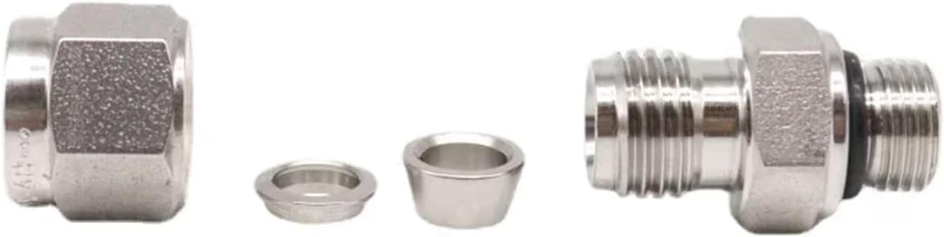 G 1/8" 1/4" 3/8" 1/2" 3/4" 1" BSPP Male To 3 6 8 10 12mm and 1/8-1" Inch Tube Compression Union SUS316L Stainless Pipe Fitting