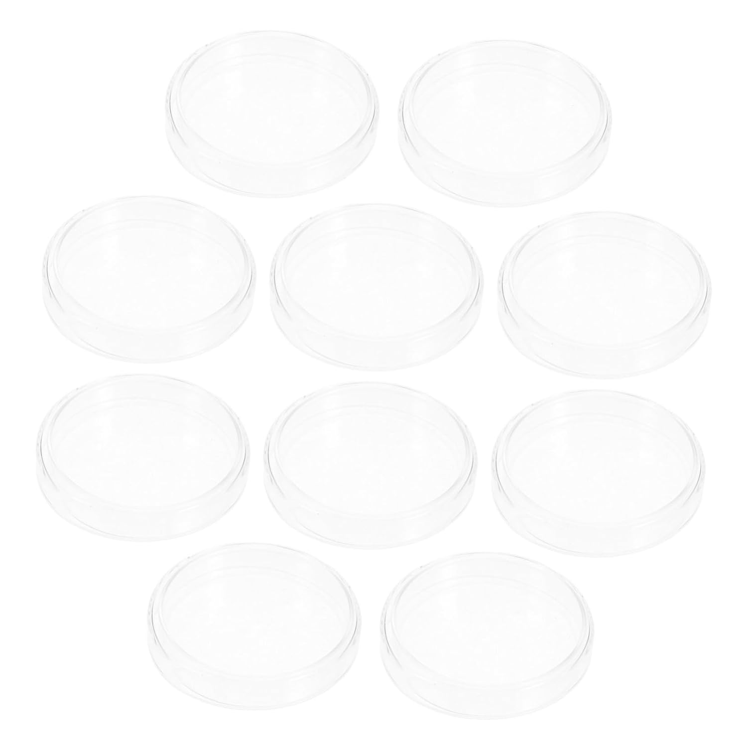 10pcs Lab Glass Petri Dishes Reusable Culture Plates Microbiology Instrument Science Educational Tool