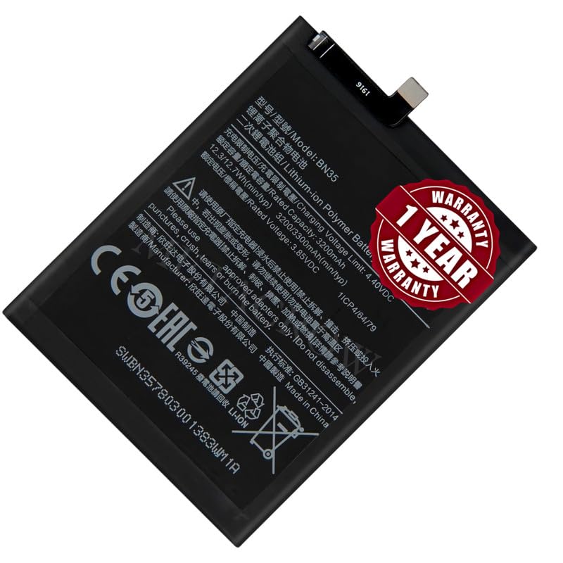 Image of Original BN35 Battery Compatible for Xiaomi Redmi 5 - (3300mAh) - 1 Year Warranty JK1