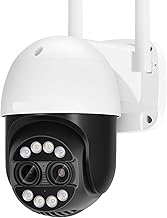 Câmeras de segurança sem fio Lente dupla 8MP 2,8 mm -12 mm Zoom 8X 4K PTZ WiFi Câmera IP Outdoor AI Rastreamento humano CCTV Áudio Câmera de vigilância de segurança doméstica para segurança doméstica/