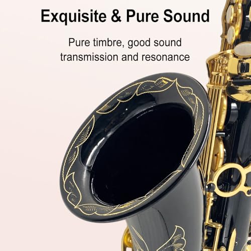 Image of Tenor Saxophone B Flat Tenor Sax Bb Tenor Saxophone for Beginners Students with Mouthpiece Reeds Cleaning Cloth Carrying Case