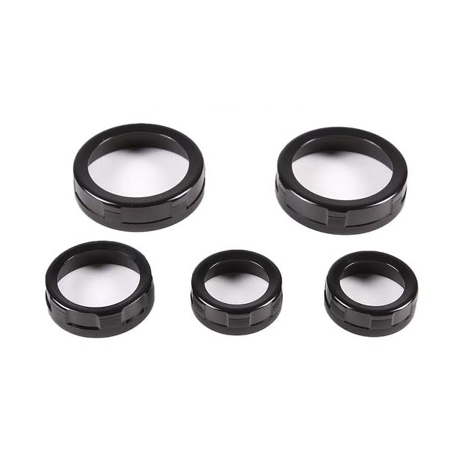 Tingyus 4Piece Black For Maverick 2022 Shift Knob Ring Air Conditioning Volume Knob Ring Interior Accessories Car Interior Mouldings(4Piece Black)