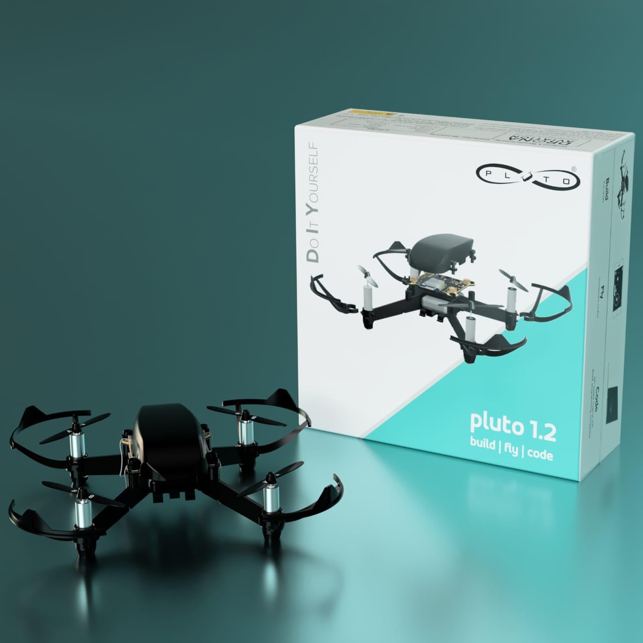 Pluto 1.2 DIY Nano Drone Kit | Educational STEM Drone for Students & Hobbyists | Crash-Resistant | Smartphone Controlled | Coding with PlutoBlocks & IDE | 25+ Projects | Drona Aviation