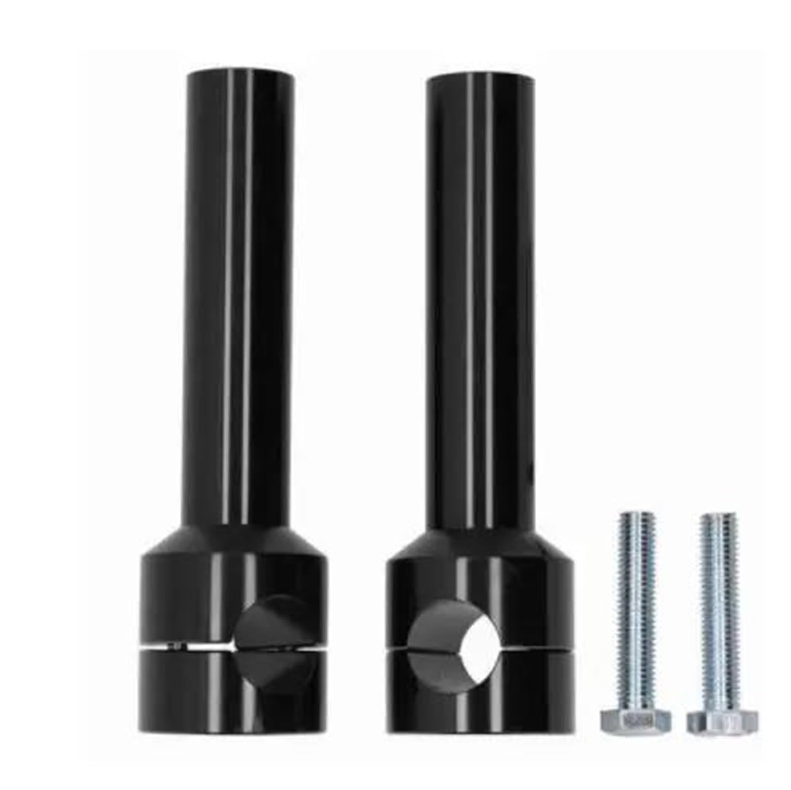 Elevadora Manillar Kit Adaptador Abrazadera Montaje para Elevadores Manillar 2 Piezas 25 Mm Accesorios Aleación Aluminio para Motocicletas(Negro)