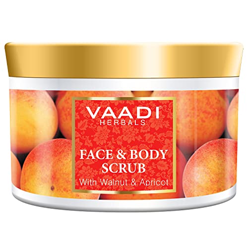Vaadi Herbals Face And Body Scrub With Walnut And Apricot Herbal Cream Remove Dry Dead Skin Cells & Blackheads 500 Gm (17.64 Oz) #TOP21