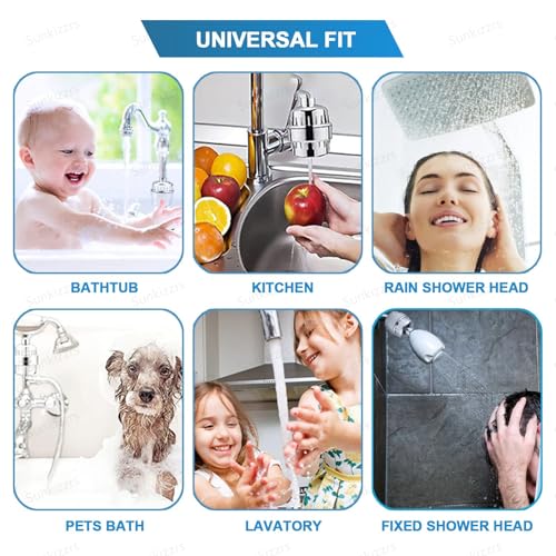 Image of Sunkizzrs Shower Head Filter Cartridge（Only 1 Cartridge） | Water Softener for Bathroom with Vitamin C for Hard Water
