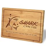 Shark Coochie Board, Funny Charcuterie Board, Bamboo Chopping Board, Funny Gift, Wedding Gift, Housewarming Gift, White Elephant Gift for Friends Family (Board D, 13''×9.5'')
