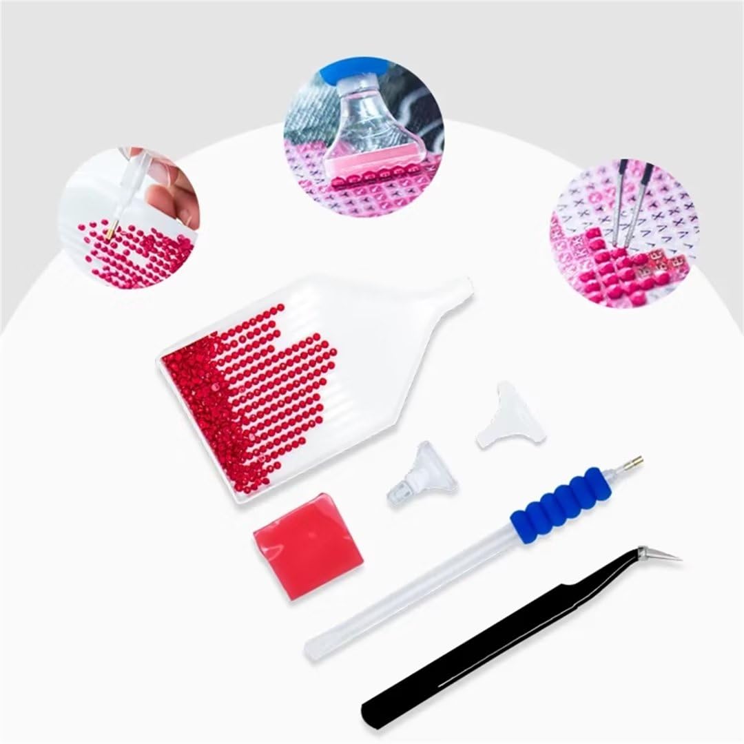 5D Diamant Malerei Kit – Weiße Rote Orchidee, 50x150 Cm, Round Drill, Inkl. Werkzeug