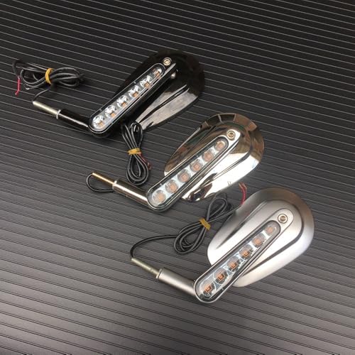 Rétroviseurs Harley V-ROD Silver avec clignotants intégrés pour modèle VRSCF Muscle - 3