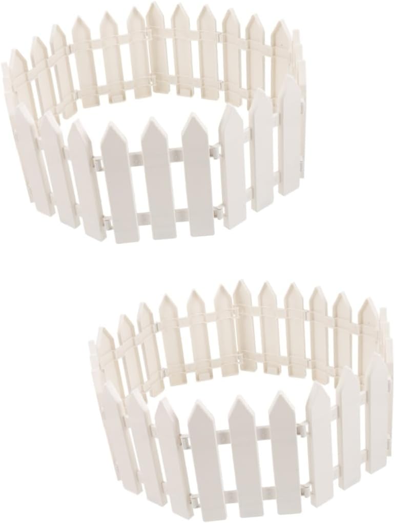 Sosoport 30pcs Garden Edging Border Fence Decorative Lawn Fencing for Flower Beds Miniature and Christmas Tree Sturdy Lightweight Flexible Design for