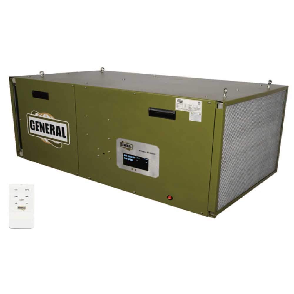 "SMART" Air Filtration System - 1/3 HP Automatic Dust Air Cleaner with Built-in Timer & LCD Display - 10-2000 M1