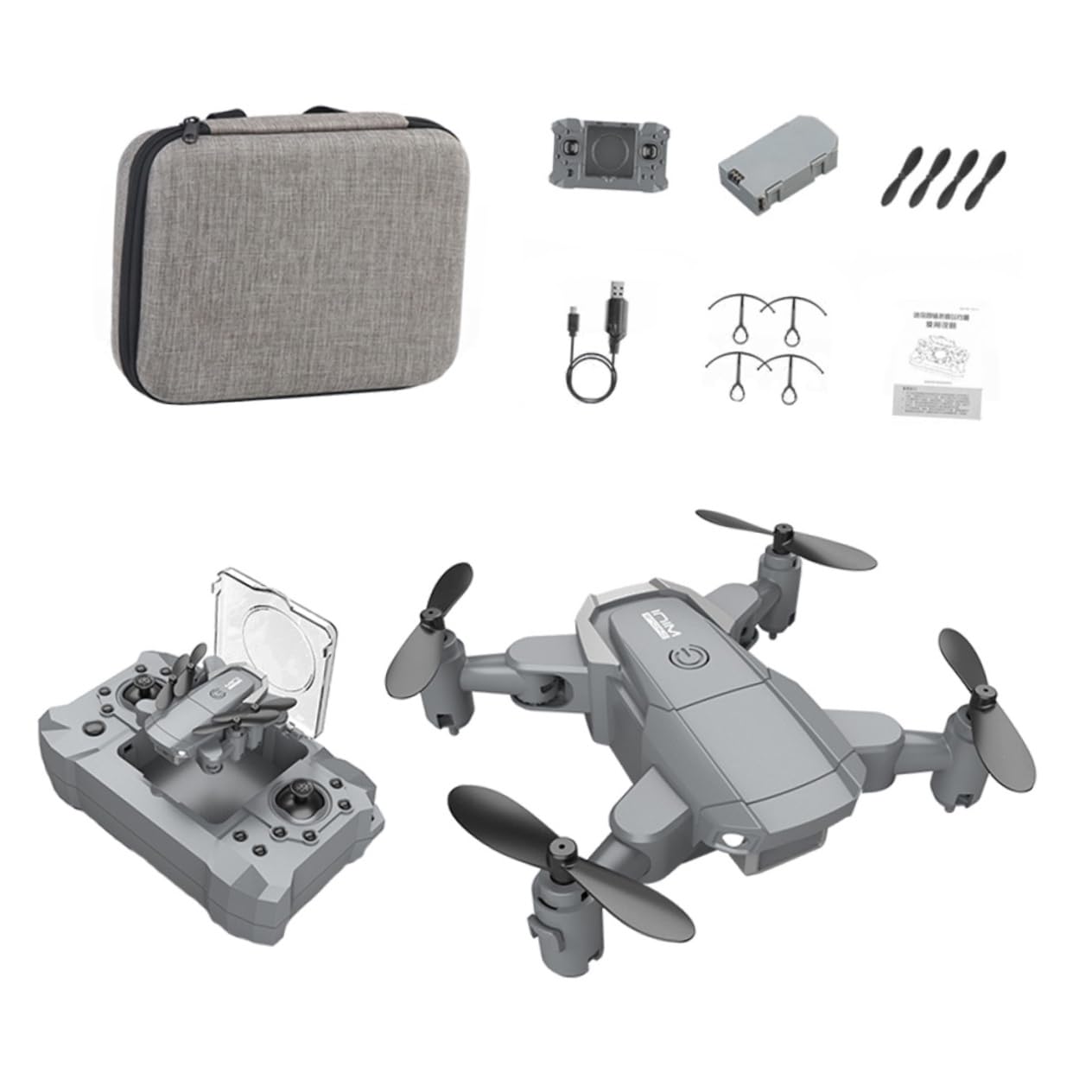 Mini Drone Pieghevole Doppia Camera 4K/1080P, 6 Assi | 2, 4g 4CH, Batteria Lipo 500mAh Inclusa, Ritorno un Tasto, Angolo Lente Regolabile per Selfie e Riprese Aeree