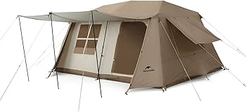 Naturehike VILLAGE13 ワンタッチテント 新作】 Naturehike Village13 Plusワンタッチテント Ti black 前幕付き