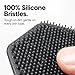 TOOLETRIES Men's Face Scrubber - Premium Silicone Facial Cleansing Brush, Gentle Exfoliator Pad & Soft-Touch Massager - Removes Dead & Dry Skin - Long Lasting Shower Accessories - Charcoal