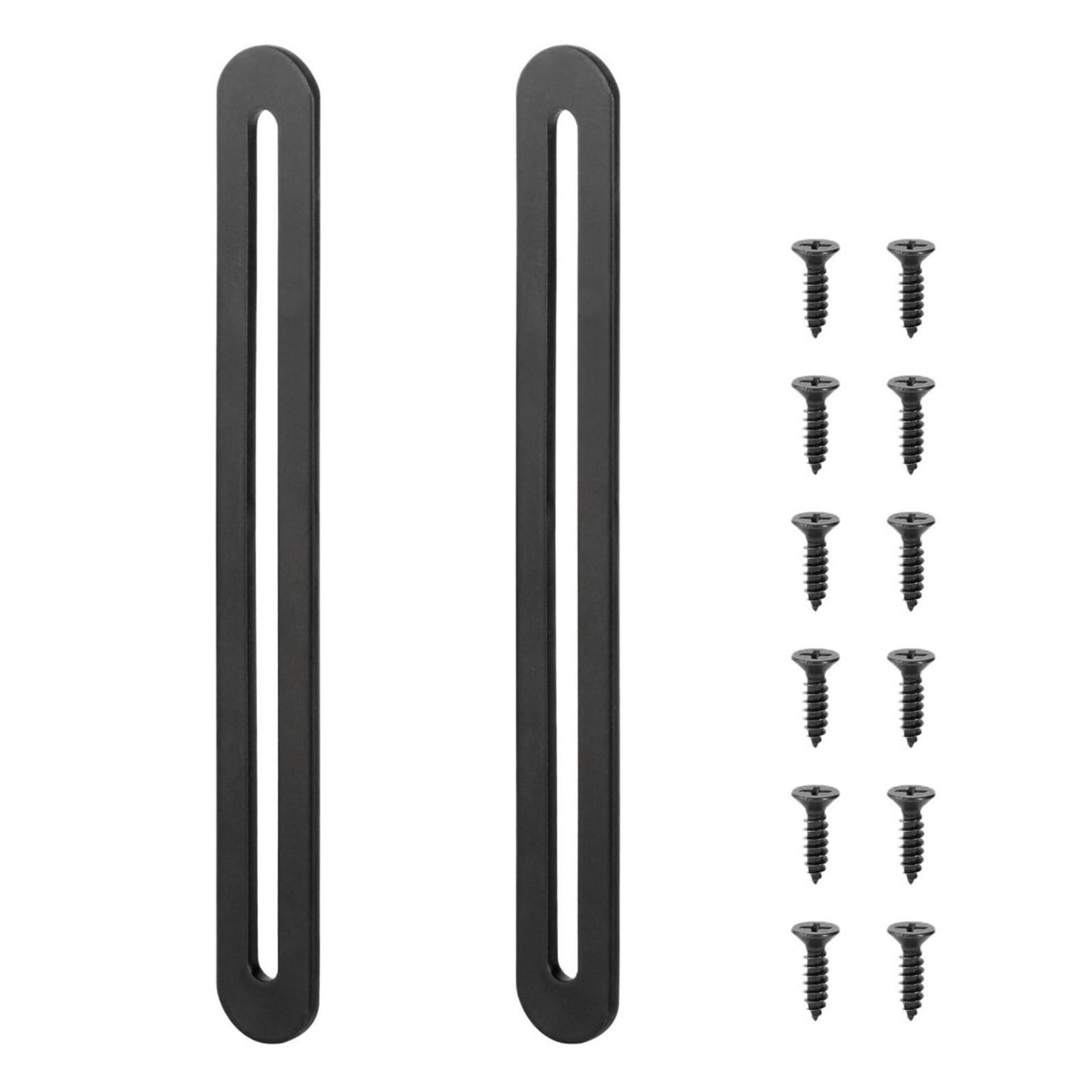 Stainless Steel Flat Straight Brackets 10Sets Stainless Steel Straight Angle Bracket Thickened 180 Degrees Fixed Furniture Connectors for Wood(Black)