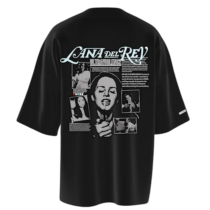 Image of Lana Del Rey Oversized T Shirt for Men and Women Premium Heavy Gauge Cotton Drop Shoulder Baggy Streetwear T-Shirt
