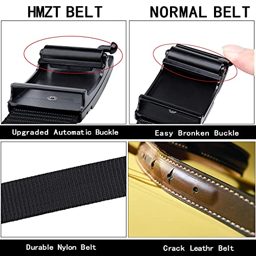 Golf Belt,2 Pack Nylon Ratchet Belts, Adjustable Mens Belts Casual with Automatic Slide Buckle4