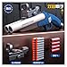 bobu Schiuma Dart Shell Ejection Blaster Giocattolo Pistola a Doppia barile Shooting Launcher Model Compatibile con Bambini Adulti Shooting Team Game Boys Bambini (Color : Blue And White)