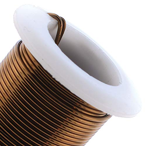 Image of The Beadsmith Wire Elements 16-Gauge Lacquered Tarnish-Resistant Copper Wire for Jewelry Making, 8 Yard, 7.32 Meter Spool (Antique Brass)