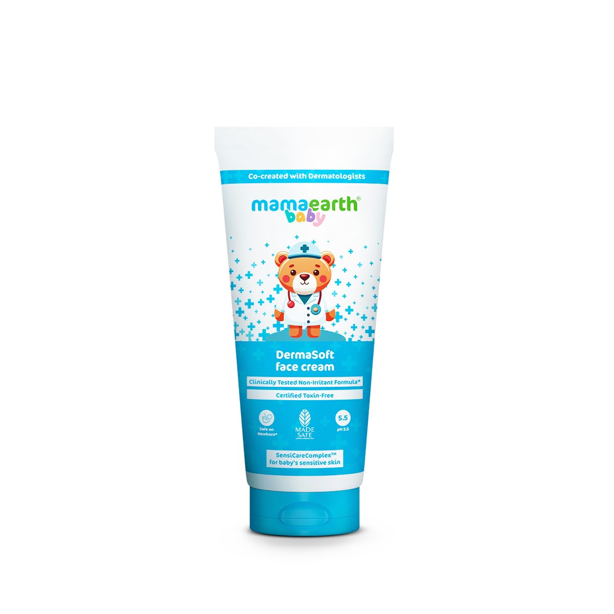 Mamaearth Baby DermaSoft Face Cream with SensiCareComplex™ for Baby's Sensitive Skin - 80gms Co-created with Dermatologists | Enriched with SensiCareComplexTM for Baby's Sensitive Skin | Safe and Non-irritant formula*-image-0