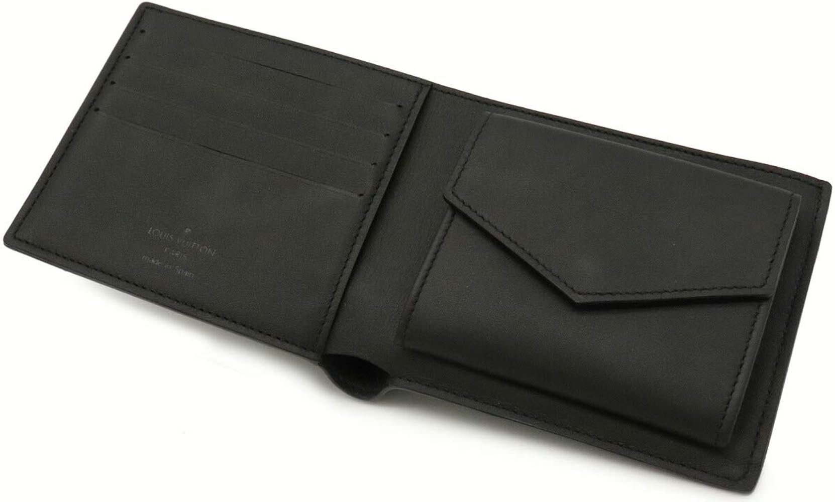 美品 ルイヴィトン ダミエアンフィニ マルコ NM 二つ折り財布 ブラック 牛革 LOUIS VUITTON 並行輸入 ルイヴィトン 2つ折り財布 Louis Vuitton