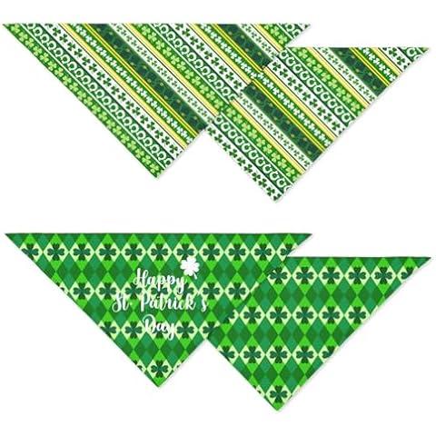 2PCS St. Patrick's Day Dog Bandanas, Dog Bandana Boy Girl,Funny St. Patrick's Day Dog Scarf, Fashion Design Apply to Medium Sized Dog St. Patrick's Day Outfit,Perfect Holiday Pet Gift Cover