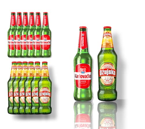 Das Bier Kroatiens im Set - 6 x Ozujsko Pivo Bier + 6 x Karlovacko Lager