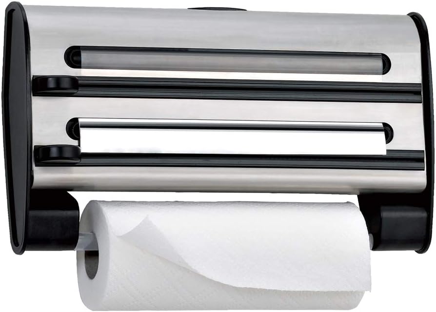 Wandhalter Für Frischhaltefolie & Küchenrolle - 3-fach Spender Ohne Bohren