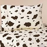 Sweet Jojo Designs 4-Piece Queen Sheet Set for Western Cowgirl Bedding Collection - Cow Print