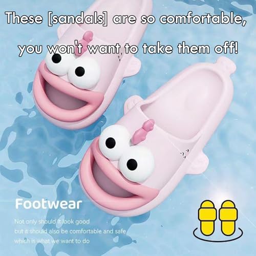 Clown Fish Slides Tongue Kiss Slippers, Clownfish Slipper, Cute Cartoon Animal Shape Slippers, Non-Slip Open Toe Beach Pool Shower Shoes Bathroom Sandals for Adults kids.2