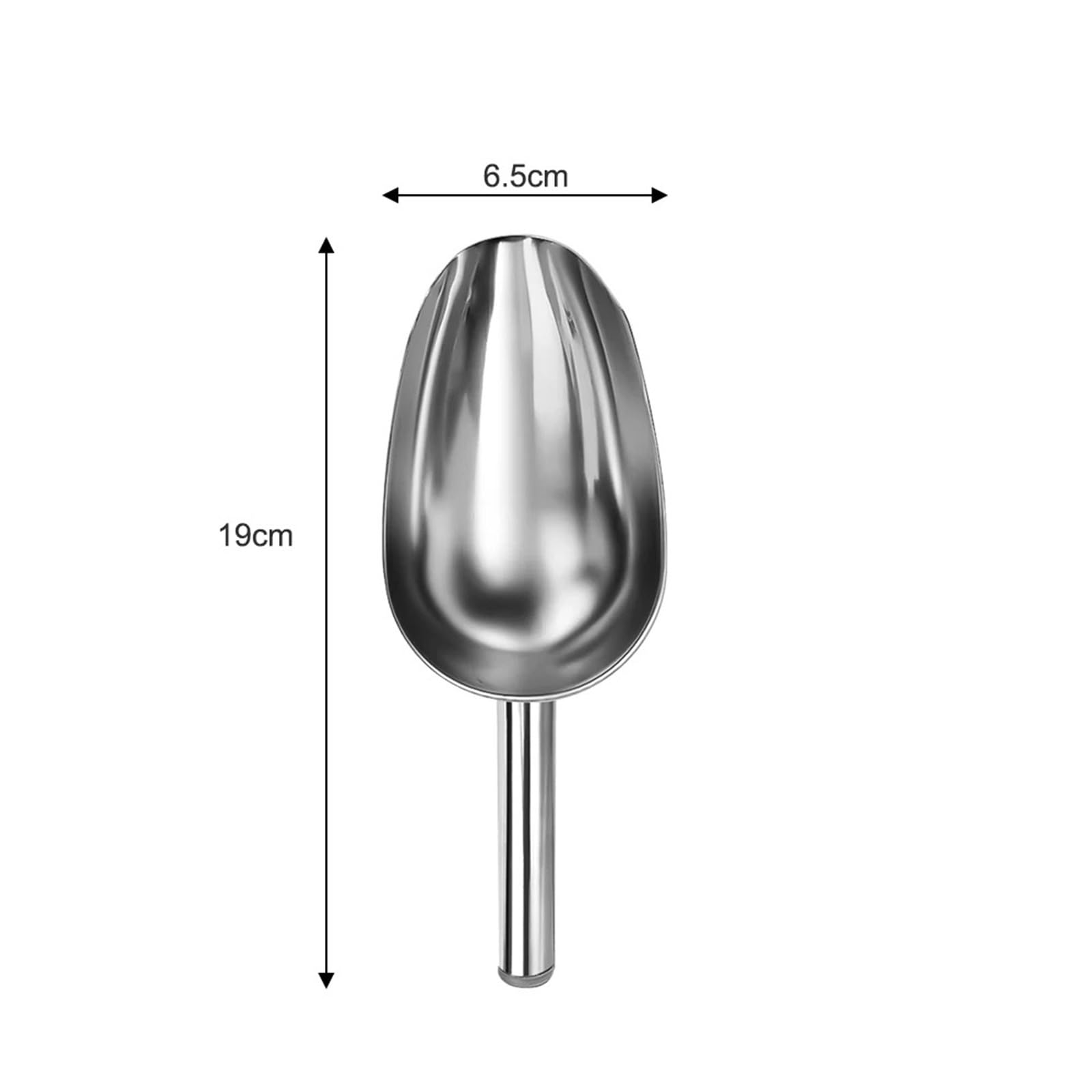 6 pelles à glace en acier inoxydable de 8 pouces Pour Cuisines, Buffets